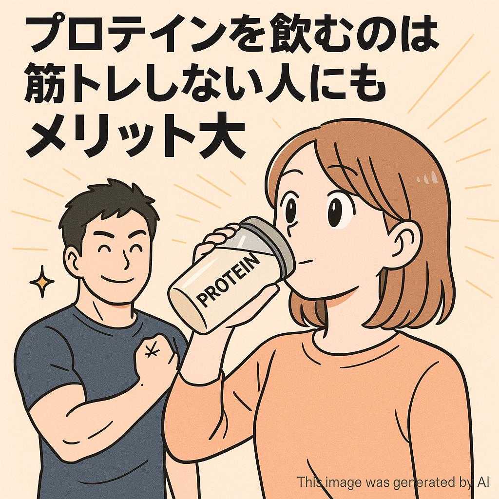 プロテインを飲むのは筋トレしない人にもメリット大