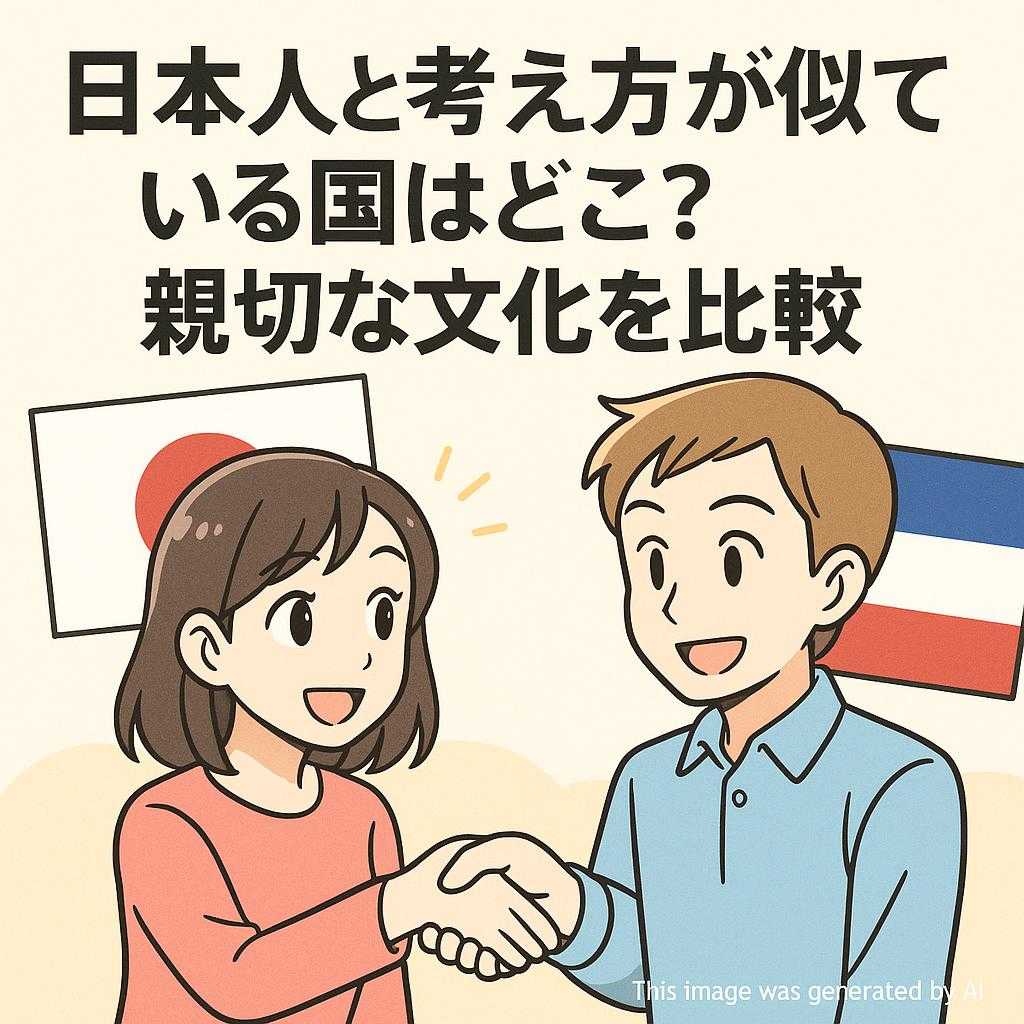 日本人と考え方が似ている国はどこ？親切な文化を比較