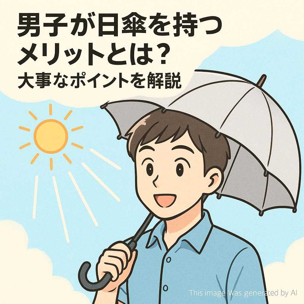 男子が日傘を持つメリットとは？大事なポイントを解説