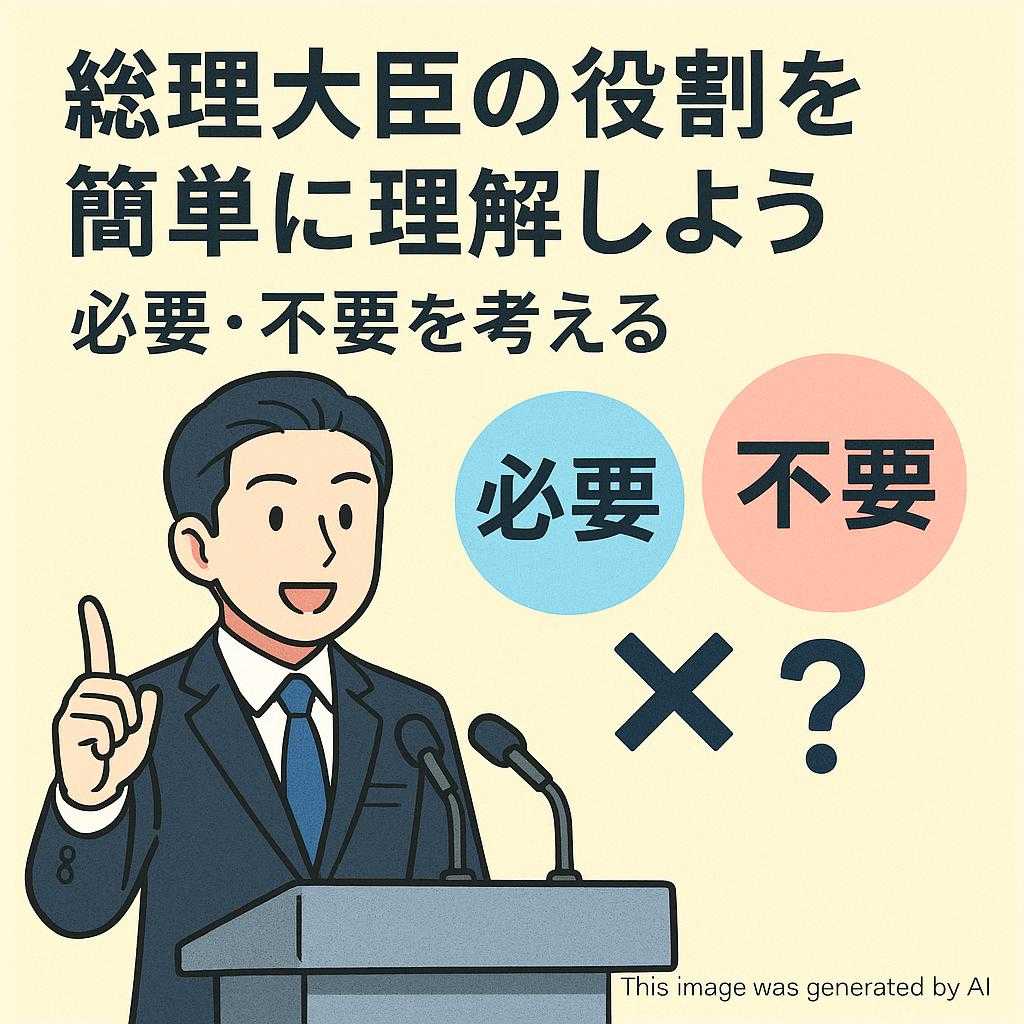 総理大臣の役割を簡単に理解しよう 必要・不要を考える