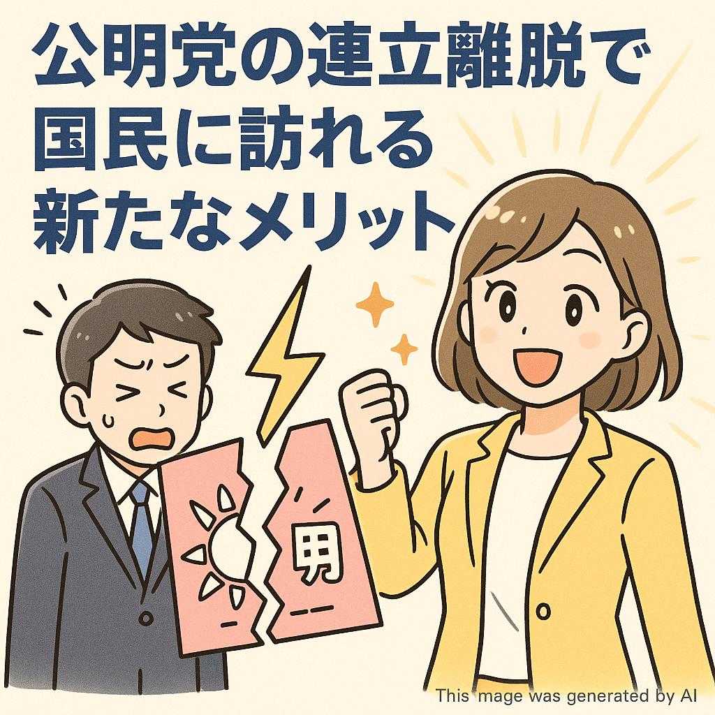公明党の連立離脱で国民に訪れる新たなメリット