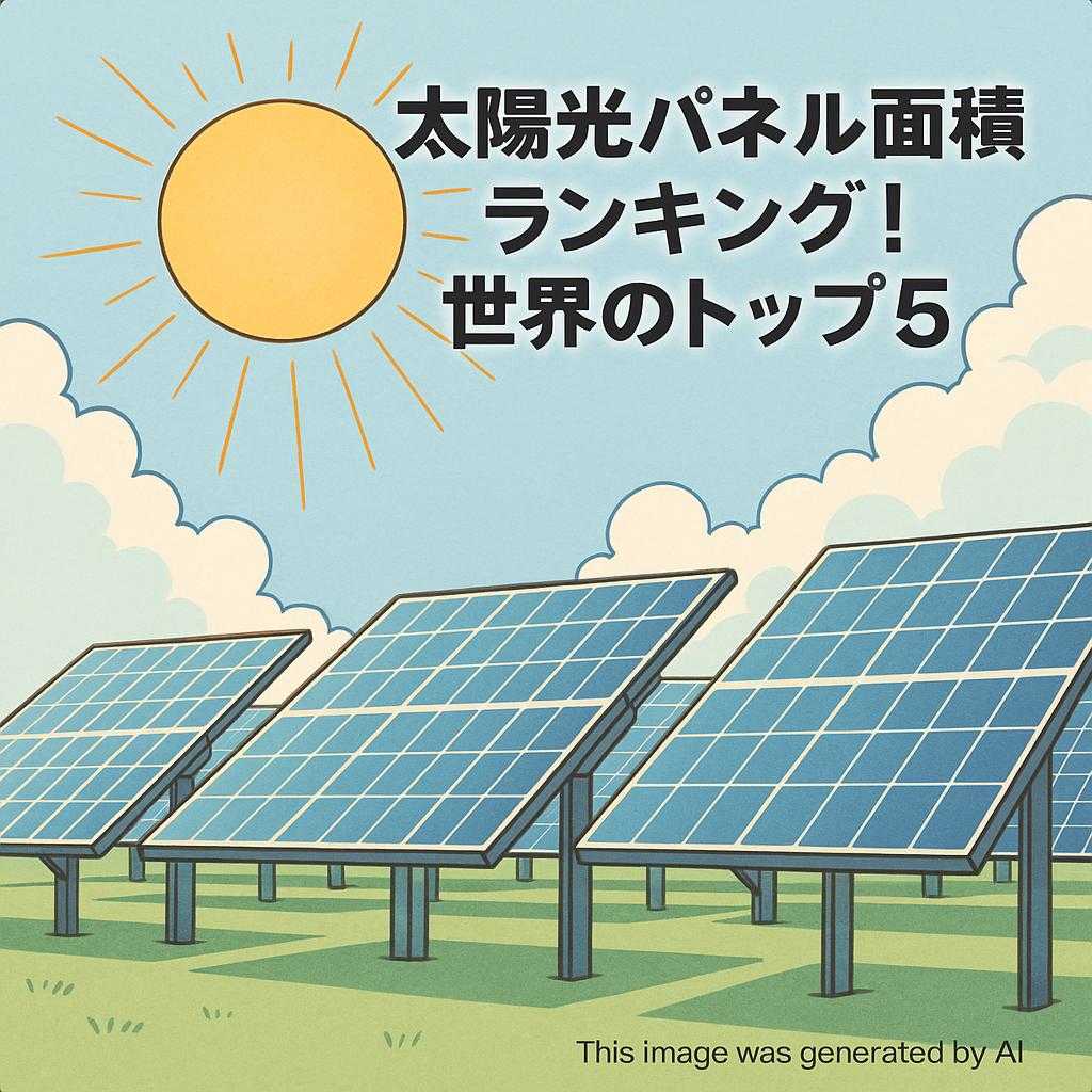 太陽光パネル面積ランキング!世界のトップ5