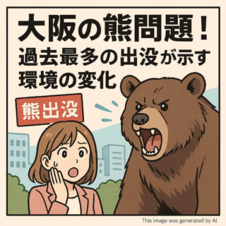 大阪の熊問題！過去最多の出没が示す環境の変化