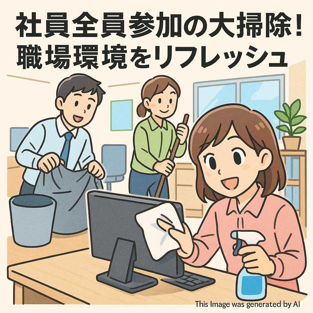 社員全員参加の大掃除！職場環境をリフレッシュ