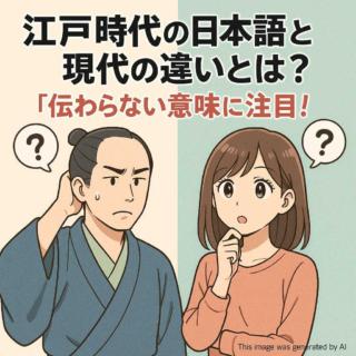 江戸時代の日本語と現代の違いとは？伝わらない意味に注目！