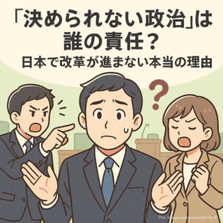 『決められない政治』は誰の責任？日本で改革が進まない本当の理由