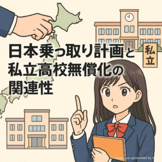 日本乗っ取り計画と私立高校無償化の関連性