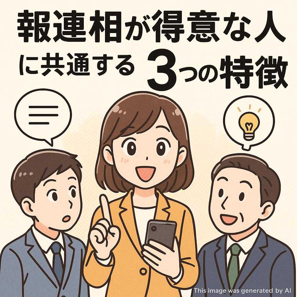 報連相が得意な人に共通する3つの特徴