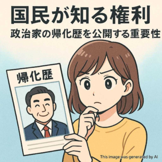 国民が知る権利 政治家の帰化歴を公開する重要性