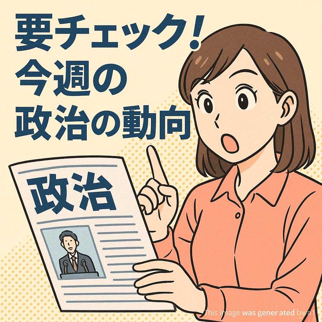 要チェック！今週の政治の動向