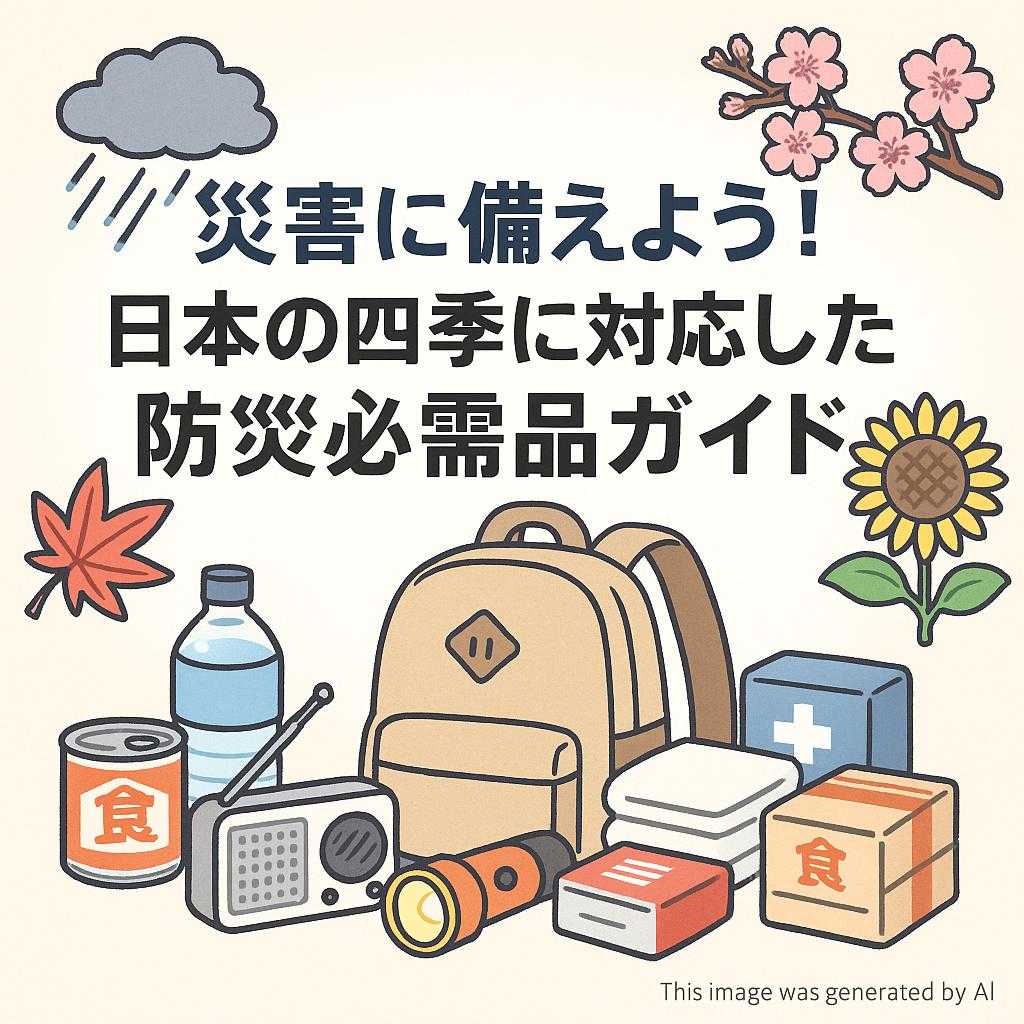 災害に備えよう！日本の四季に対応した防災必需品ガイド